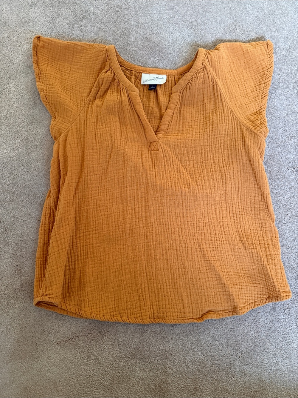 Women's Gauze Flutter Sleeve Top